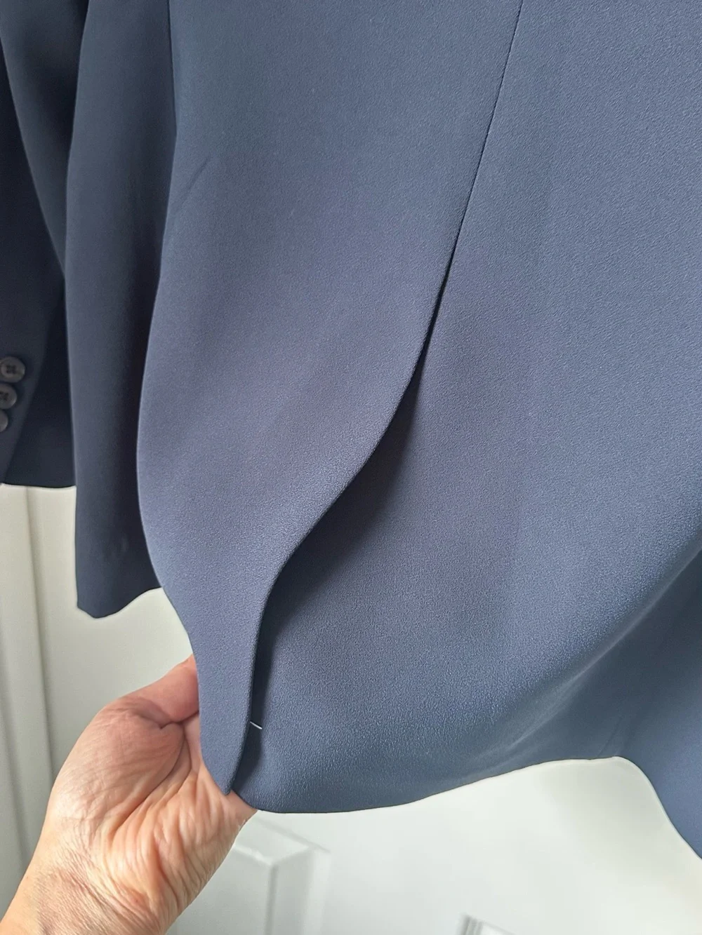 J. Crew Navy Double-Breasted V-Neck Blazer